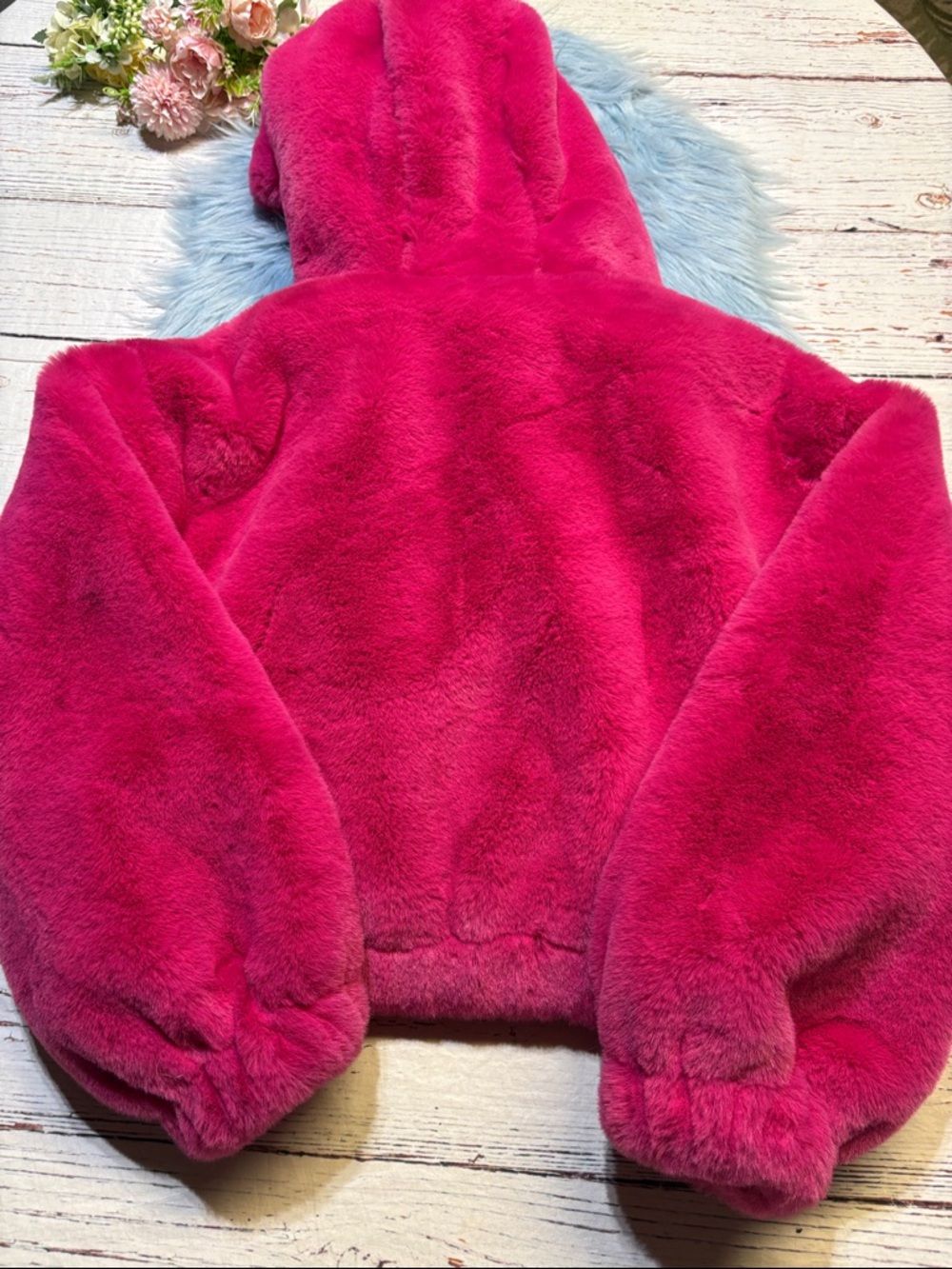Pro Standard LA Dodgers MLB Faux Fur Pink Jacket sz XL - Picture 10 of 10